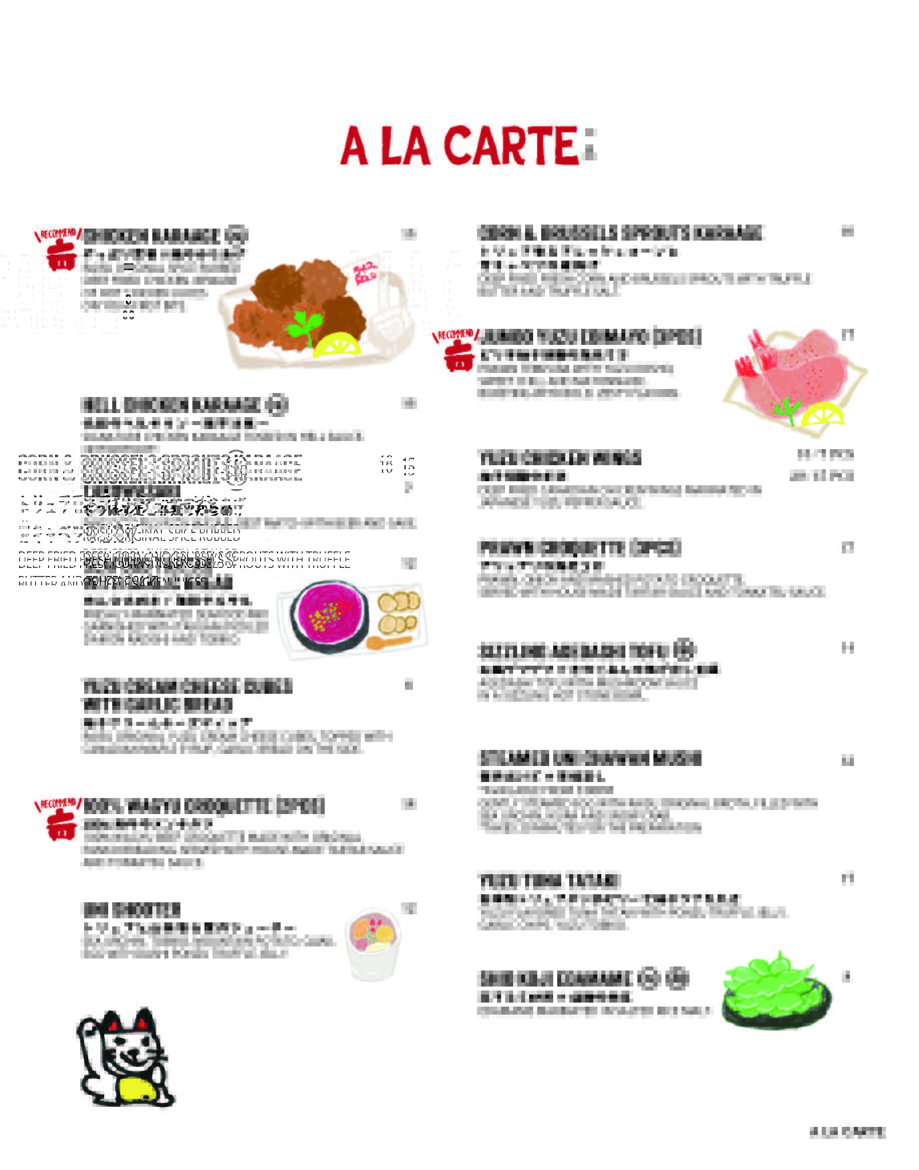 Food menu