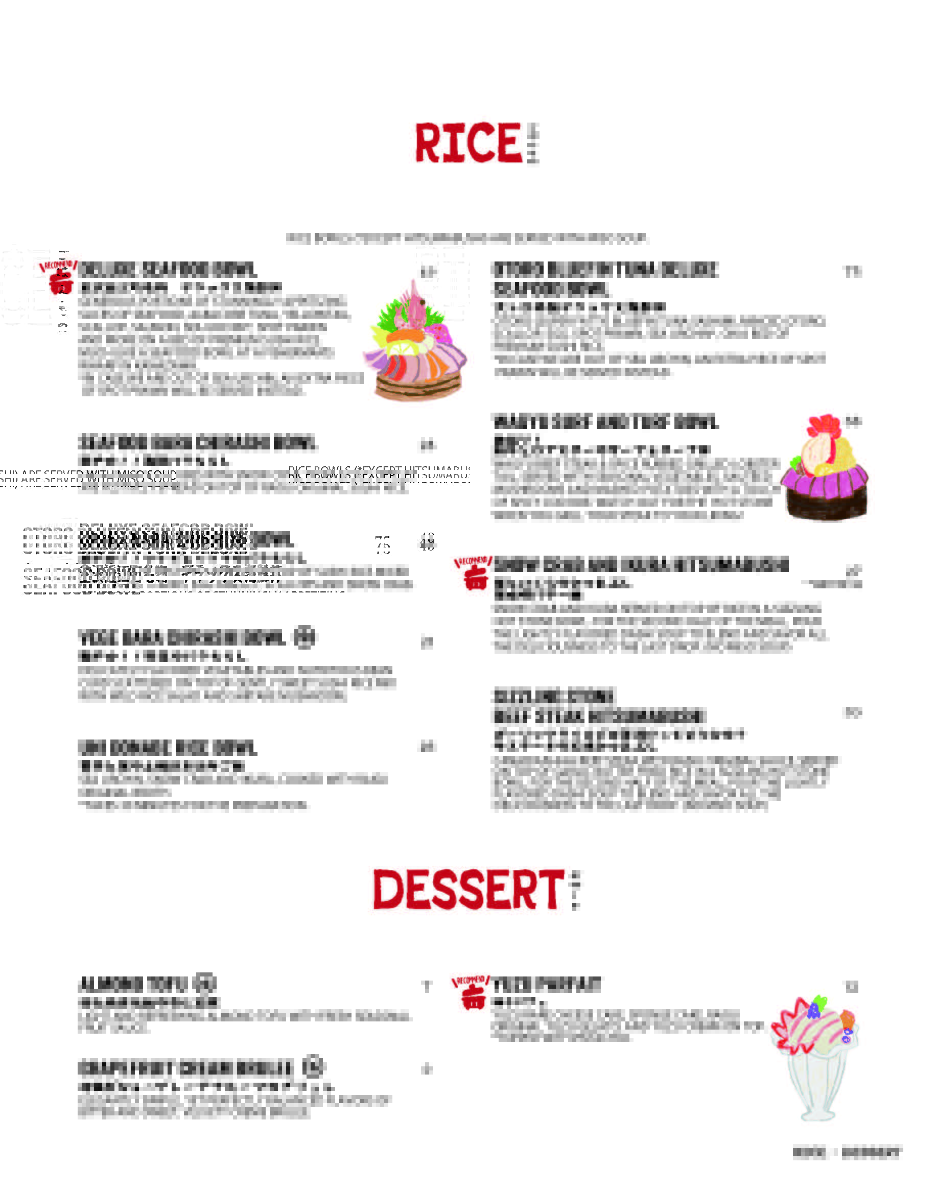Food menu